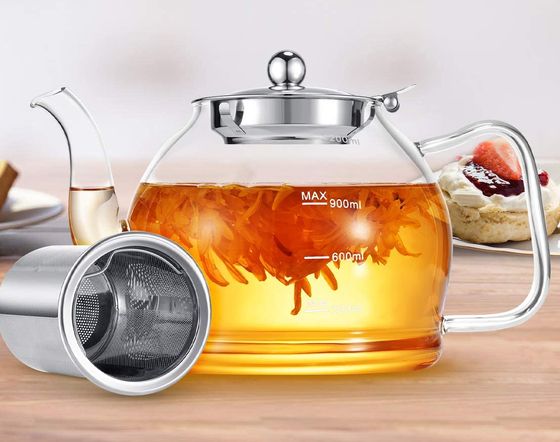 4 To 6 Cups Glass Teapot With Infuser