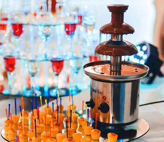 3 Tier Large Chocolate Fountain In Steel