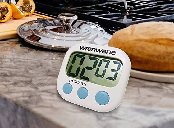 Digital Cooking Timer In White