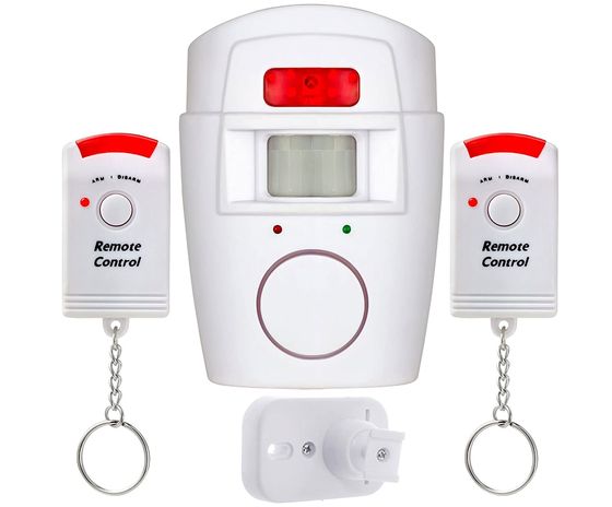 PIR Movement Wireless Shed Alarm In White Finish