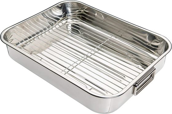 Steel Roasting Tin With Rack And Handles