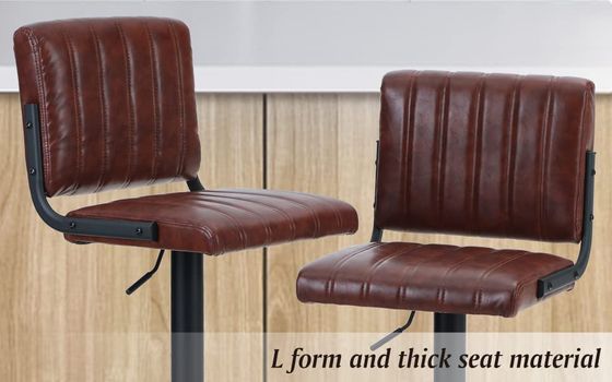 Brown Faux Leather Breakfast Chairs