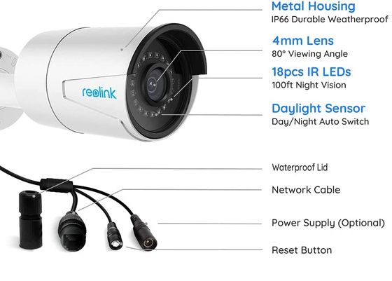 Reolink PoE Camera With Black Recorder Unit