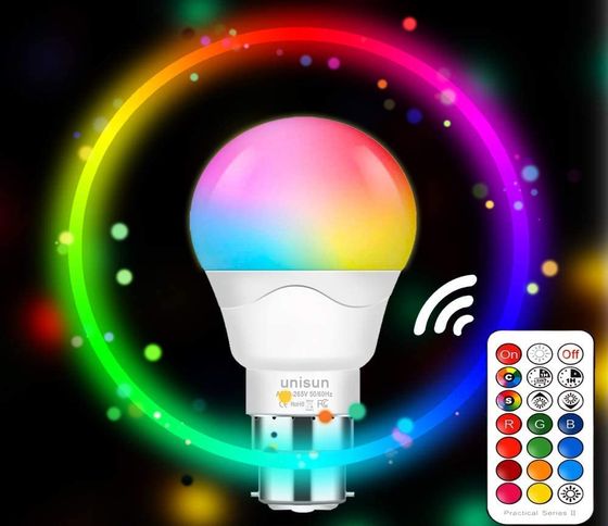 Dimmable B22 LED Colour Changing Bulbs