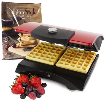 Waffle Maker In Black And Red