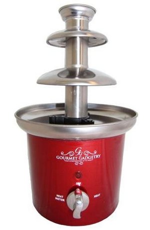 Chocolate Fountain With Red And Steel Exterior