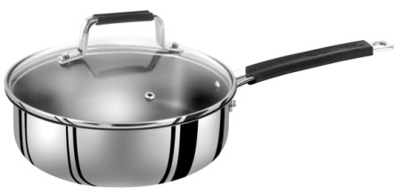 Saute Pan With Lid And Black Handle