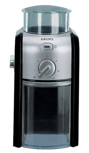 Burr Coffee Grinder In Black And Clear Plastic