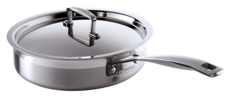 Stainless-Steel Cook Pan With Cover And Handle