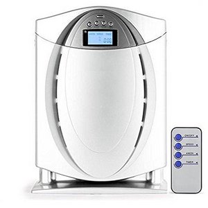 HEPA Home Air Purifier In All White With Remote
