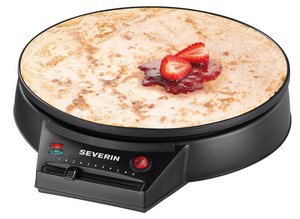 Electric Crepe Maker Showing Heat Control
