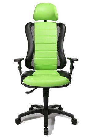 Ergonomic Office Chair In Black And Light Green Finish