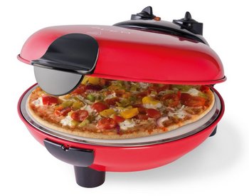 Authentic Comfort Cook Tasty Pizza Stone Oven In Black And Red