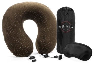 Neck Pillow For Flying In Black And Brown