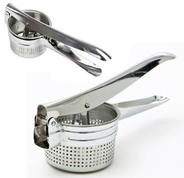 Potato Masher Ricer Tool In Smooth Steel Finish