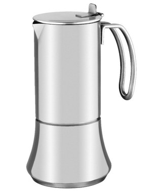 10 Cup Espresso Maker Stovetop Pot With Metal Hand Grip