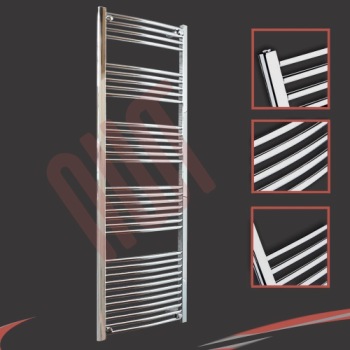 Curved Heated Electric Towel Rail In Chrome Plating