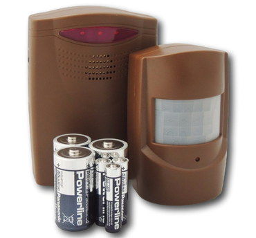 Wireless Driveway Security Alert In Brown With Batteries