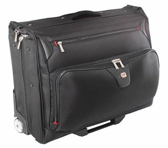 Garment Bag With Wheels In Black Exterior