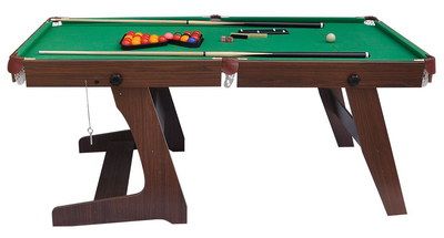 Foldable Style Modern 6ft Pool Table In Brown Finish