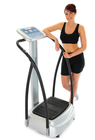 Exercise Machine With Sporty Woman
