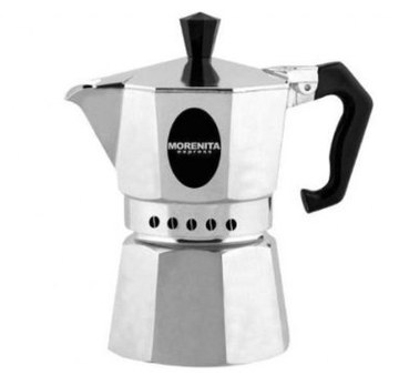 3 Cup Italian Stove Coffee Maker With Black Logo