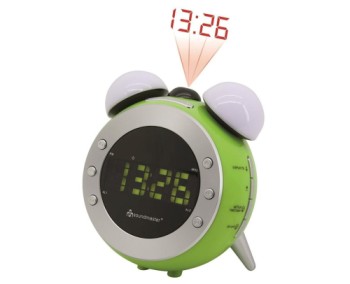 Radio Clock Alarm Projector In Lime Green