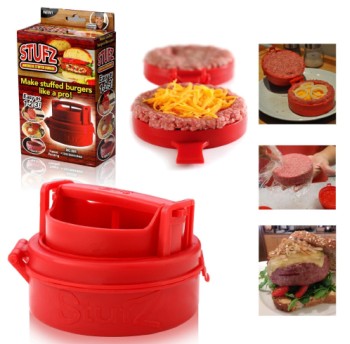 Drip Proof Burger Press In Red Exterior