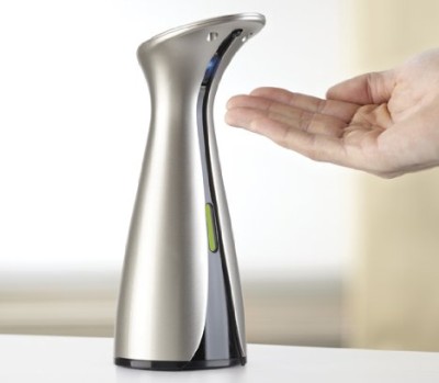 Nickel Steel Soap Dispenser With Hand Over Spout