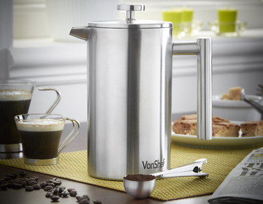 Double Walled Cafetiere With Measuring Spoon