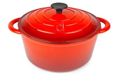 Cast Iron Casserole Dish 4.6 Litres With Red Cover