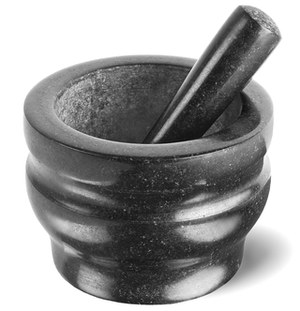 Wet Or Dry Small Pestle And Mortar In All Black