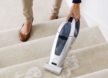 Cordless Vacuum On Stairs