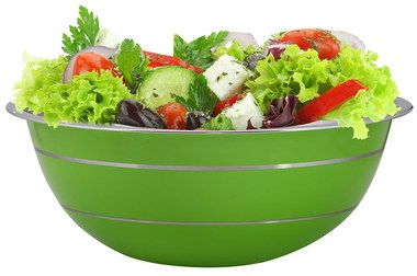 Deep Style Large Green Mixing Bowl With Salad
