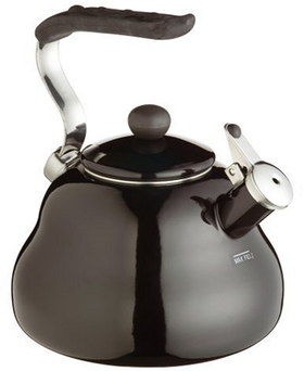 Cool Grip Whistle Kettle With Smooth Black Finish