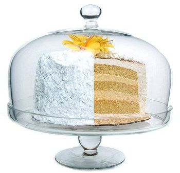 Ridged Single Cake Stand Domed With Iced Treats