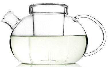 Microwave Safe Cute Glass Tea Pot With Short Spout
