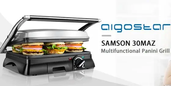 Black Aigostar Panini Press Grill