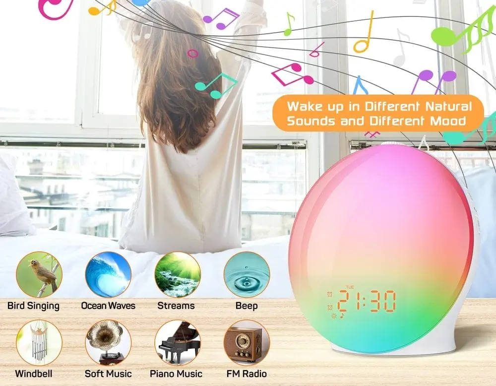 Foryond Clock Wake-Up Light Music