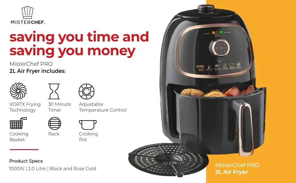 The MisterChef Air Fryer VortX Technology