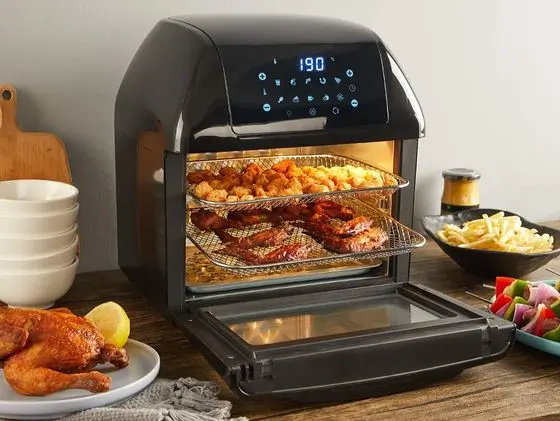 Black Yeeyo Electric Air Fryer Open Door