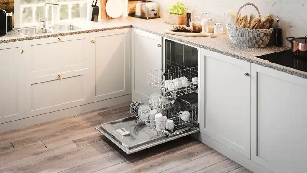 A Rated Dishwasher On Wooden Floor