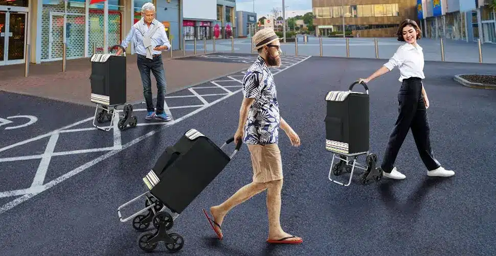 Cart Trolleys In Black Outdoors