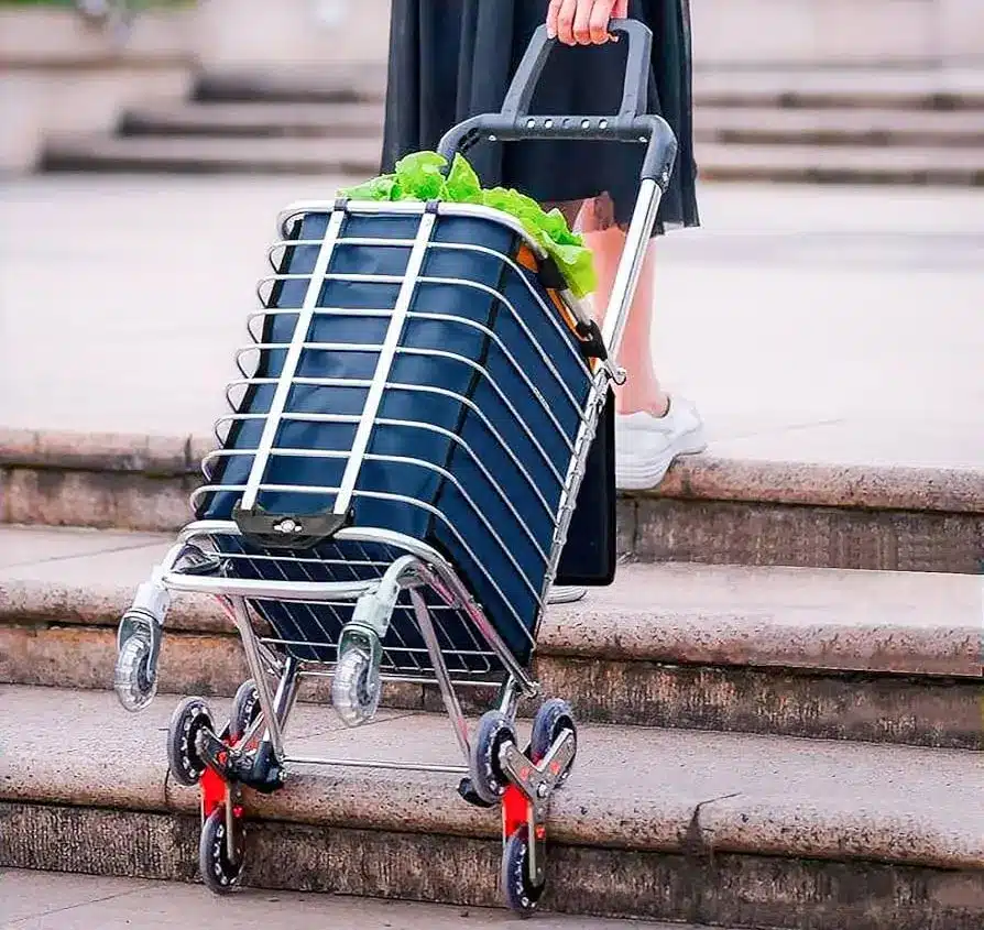 Folding Shopping Trolley On Steps