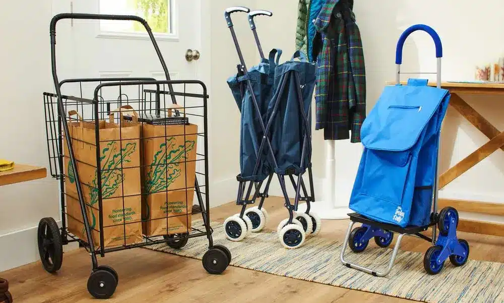 Foldable Trolleys On Wheels In House
