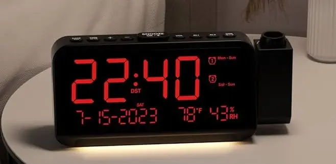 Bedroom Alarm Clock In Black