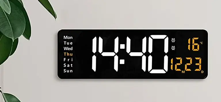 Bedroom Clock Wall White Numbers