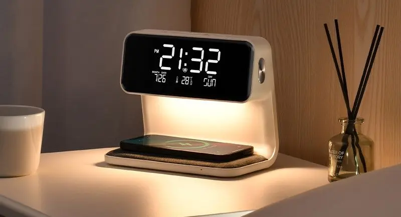 Bed Side Clock And Light