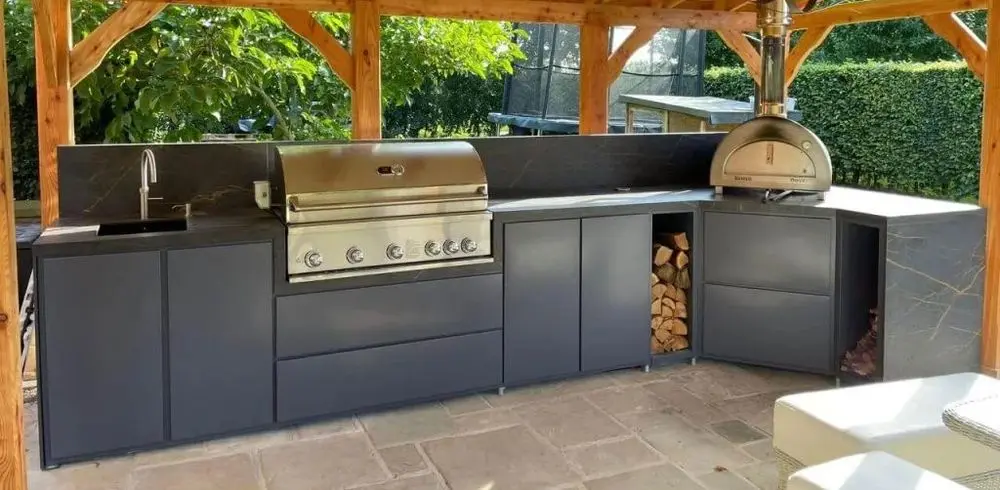 BBQ And Equipment On Slabs