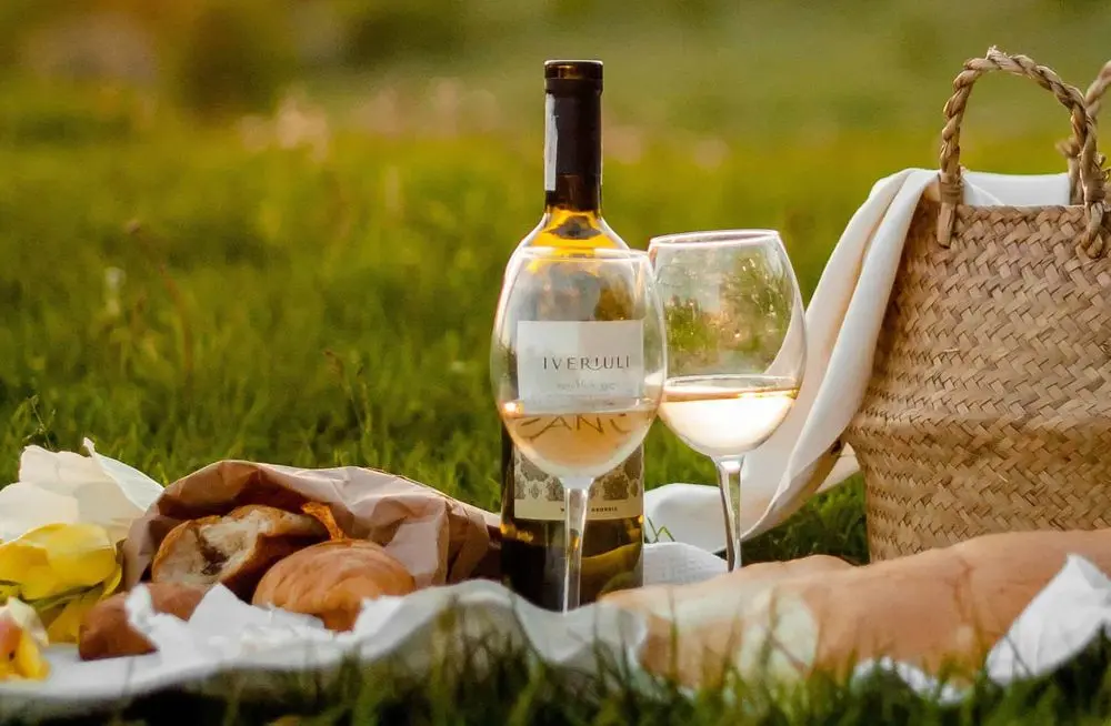 Picnic Hamper Backpack And Wine
